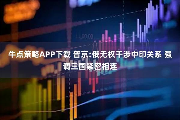 牛点策略APP下载 普京:俄无权干涉中印关系 强调三国紧密相连