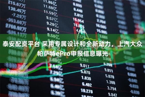 泰安配资平台 采用专属设计和全新动力，上汽大众帕萨特ePro申报信息曝光