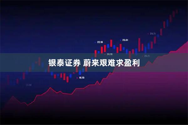 银泰证券 蔚来艰难求盈利